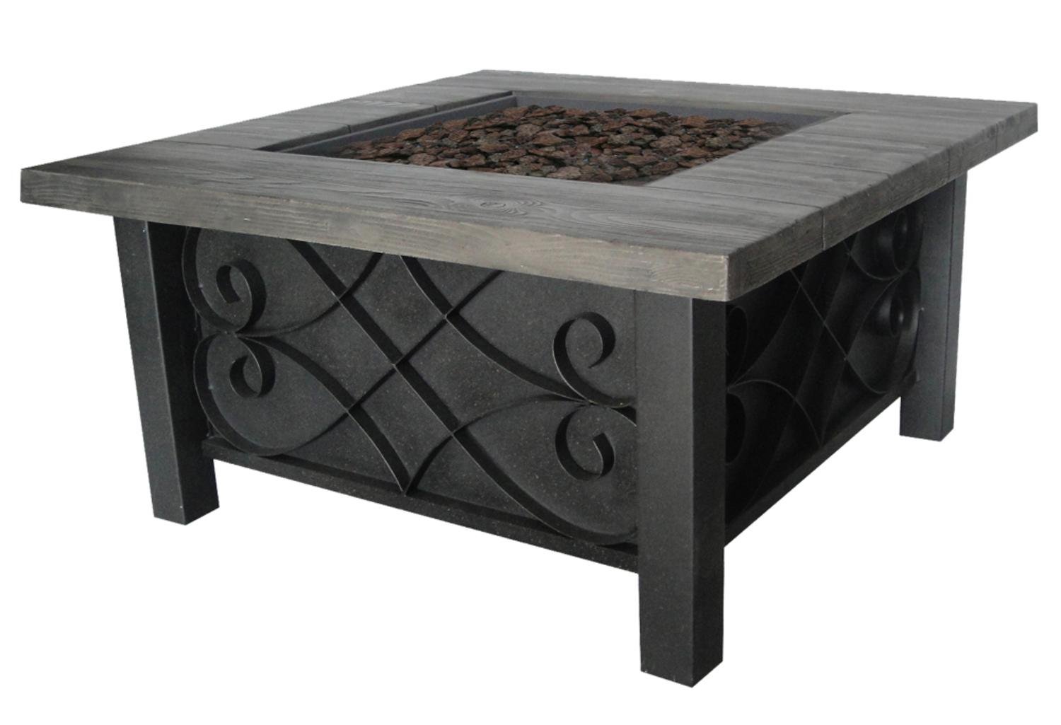 Patio Lawn Garden Outsunny 38 Square Convertible Gas Fire Pit