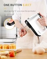 SHARDOR Hand Mixer Electric 6 Speed Turbo Anti-Splash Case 5 Attachments view 4