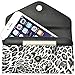 Smart Phone Wristlet, caseen ViVi Wallet Clutch Purse Case (White Leopard/Black)