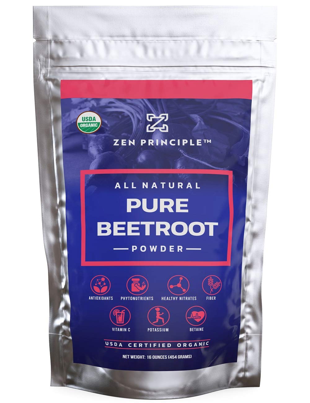 1 lb. Premium Organic Beetroot Powder. 100 USDA Certified. More Fiber