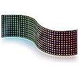 BTF-LIGHTING WS2812B RGB IC 5050SMD Individually Addressable Digital 11x44 484 Pixels 12.5in x 3.1in LED Matrix DC5V Flexible FPCB Full Color Image Video Text Display(No Adapter or Controller)