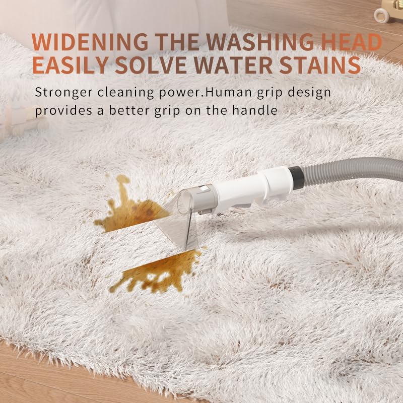 Ronglife Spot Carpet Cleaner | 600W 16KPa Portable Carpet and Upholstery Cleaner | Compact and Lightweight Handheld Carpet Cleaner 1500ml Dual Tank Design | Suitable for Sofa Carpets/Rugs/Stairs