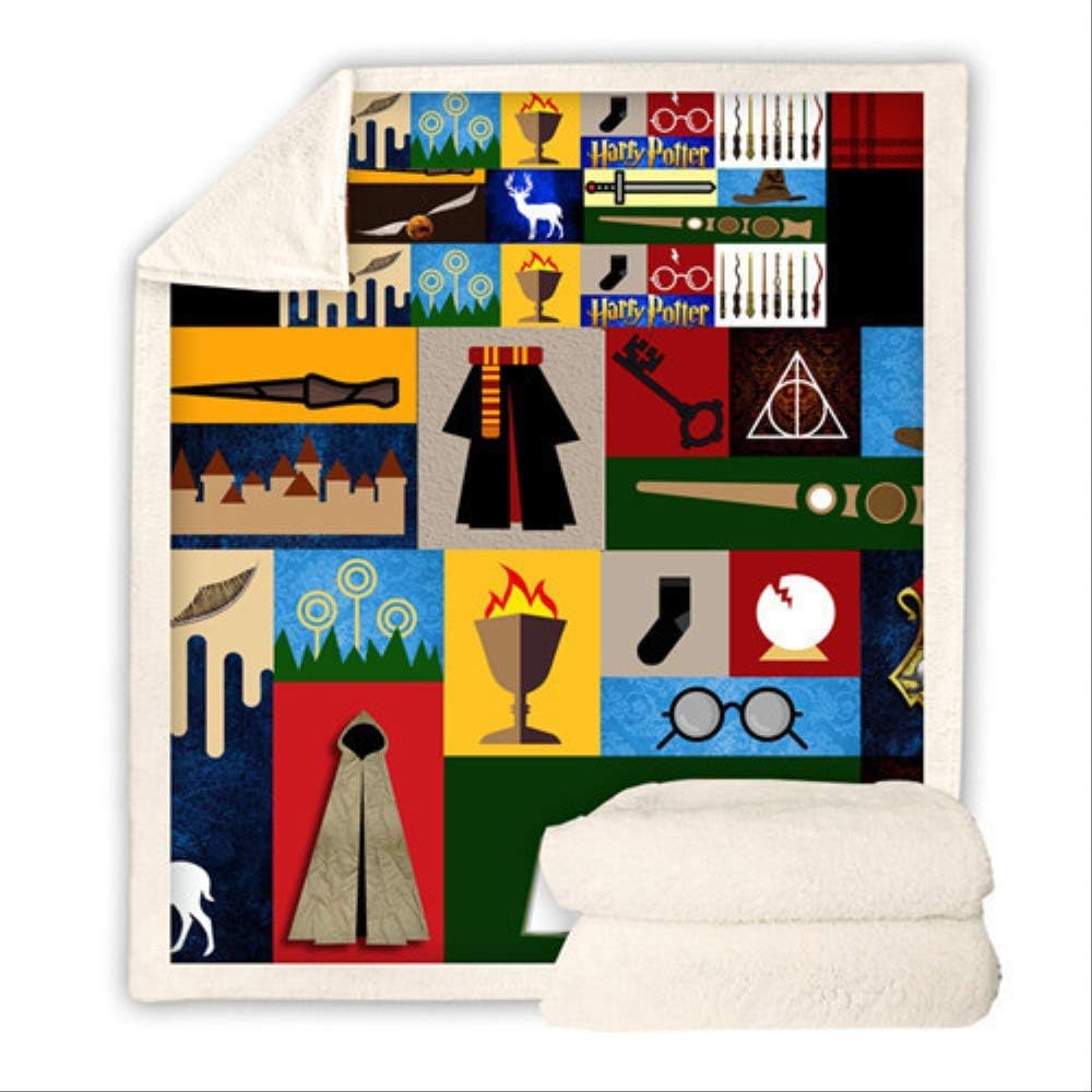 DDDWWW Harry Potter Blanket Fleece 3d Print Mens Womens Cloak Plush Super Soft Wearable Protecting Blanket 150(H) x200(W) 1