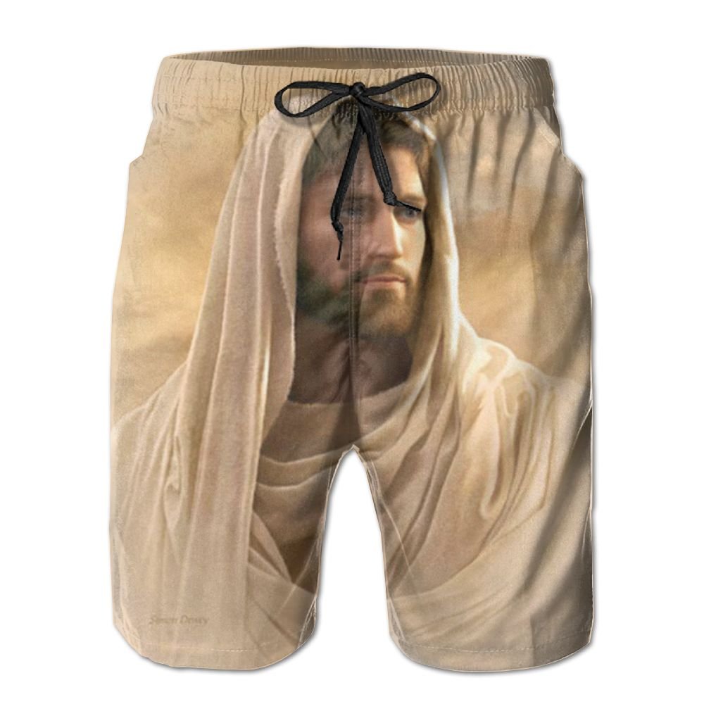 Quaint Paint Christian Jesus Christ Beach Board Shorts Mens Pants Swim