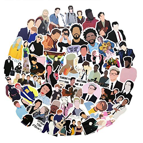 50pcs FUUNY No Face Man Stickers Waterproof Laptop Outline of The Face Stickers Car Bicycle Suitcase Computer Water Bottle Mobile Phone Stickers Decals (Outline of The face 50)