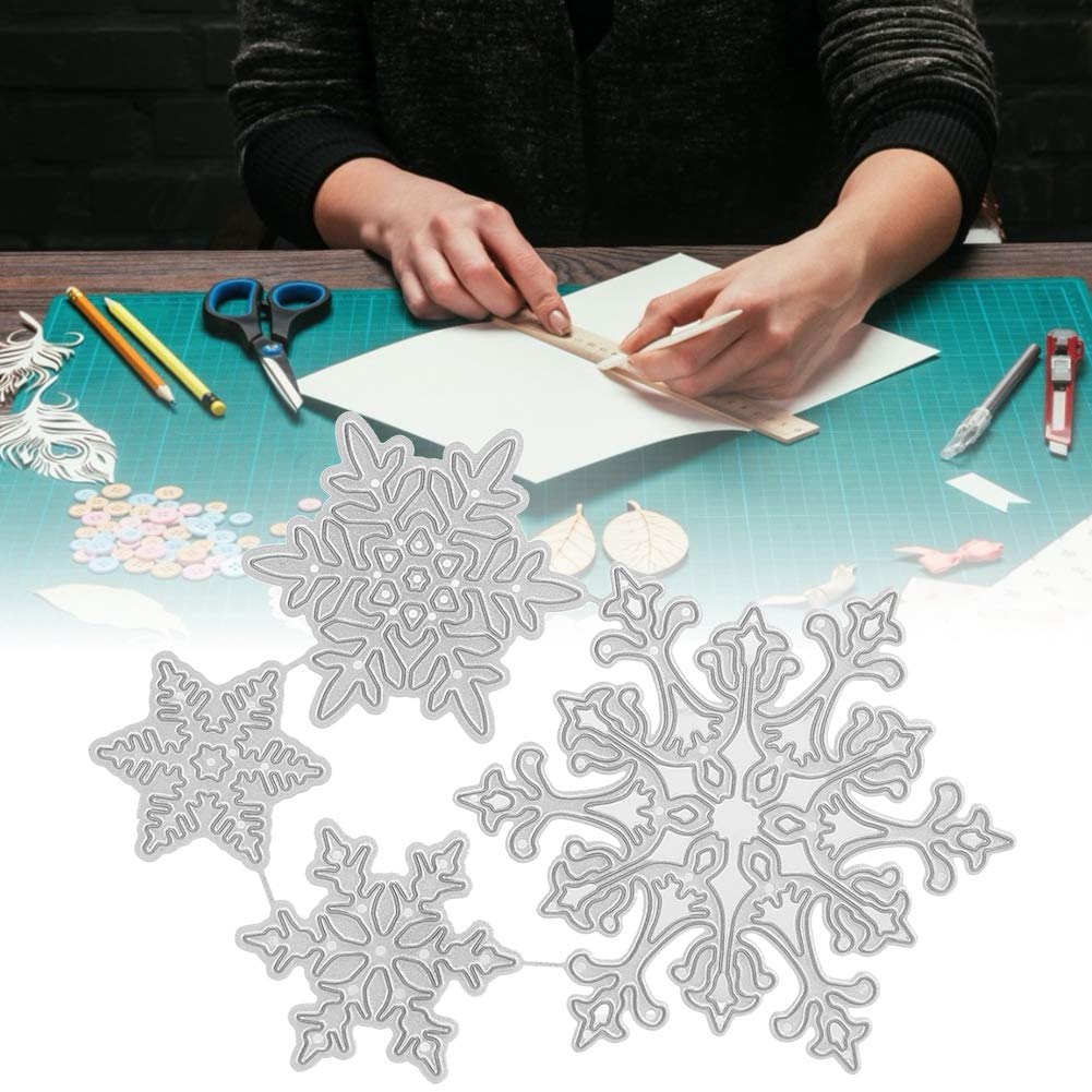 Snowflakes for Crafting, Metal Die Cuts, Die Cuts Snowflake Shape Die Cuts Christmas Cutting Dies Embossing Stencil with Beautiful Appearance for Card Making for Album Card Decoration