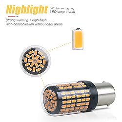 2Pack 1157 LED Brake Light Bulb, 12V-24V BAY15D