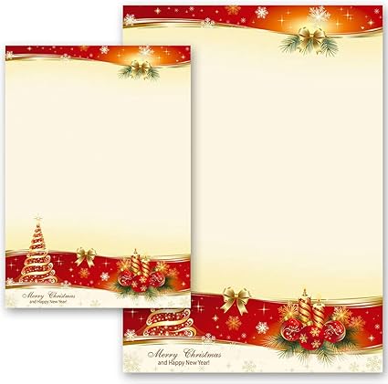 Sfondi Natalizi Su Cui Scrivere.Carta Da Lettera Decorati Sereno Natale 50 Fogli Formato Din A5 Amazon It Cancelleria E Prodotti Per Ufficio