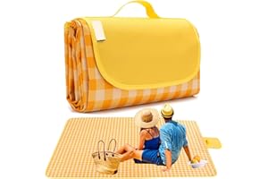 LRUUIDDE Large 80"x 60" Beach Blanket, Outdoor Picnic Blankets, Waterproof Sandproof Portable Blankets, Foldable and Lightweight for Spring Summer Camping, Beach, Park (Blue)