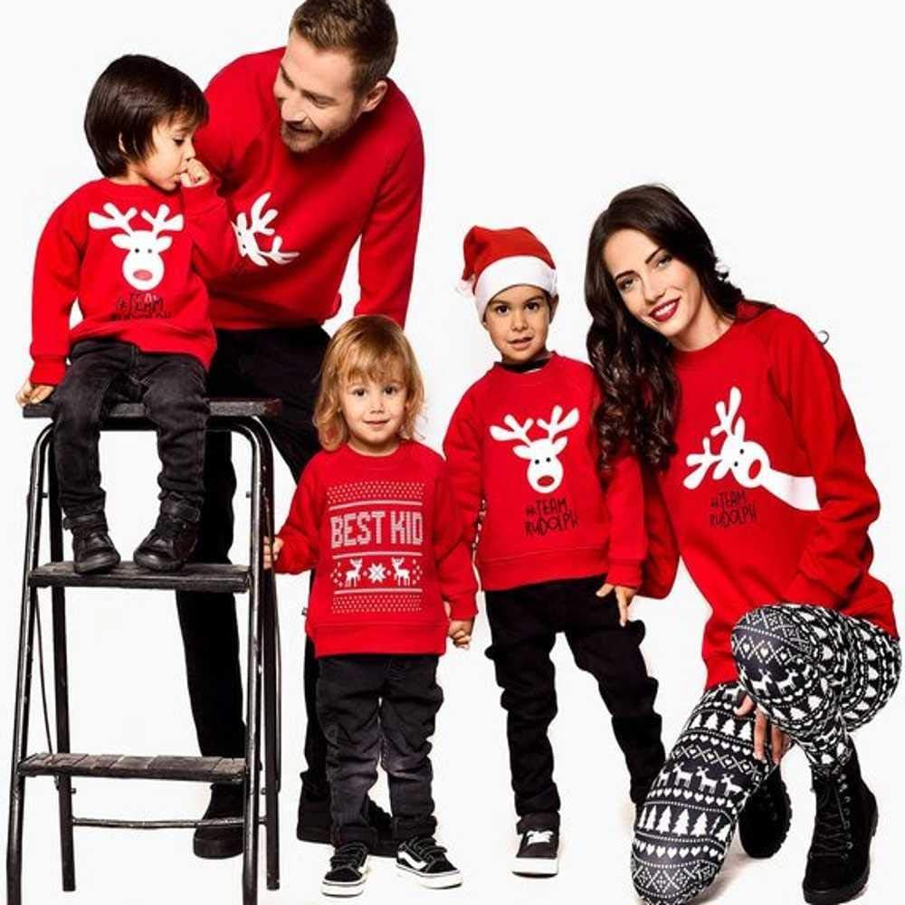 Matching Family Christmas Pajamas Boys Girls Deer Pajamas Toddler Kids Children Sleepwear Baby Clothes Pyjamas