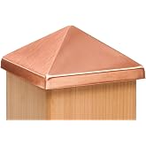 4x4 Post Point Cap - Solid Copper - Designed to fit Over a 3-1/2" x 3-1/2" Fence Post Top