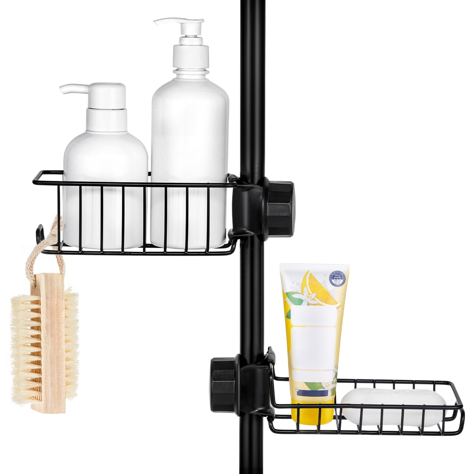 Photo 1 of Buoluty Clawfoot Tub Shower Caddy(Shower Rod Not Included),Clawfoot Tub Accessories,Tub Caddy,Clawfoot Tub Soap Caddy,SUS304 Stainless Steel Shower(Black)