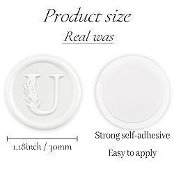 25Pcs White Wax Seal Stickers Handmade Vintage