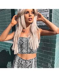 Women Patchwork Hollow Out Adjustabe Waist Checkerboard Strapless Tube Tops