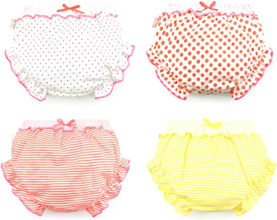 4 Pack Girls Panties Kids Cotton Knickers Cosy Breathable Baby for Toddlers Bow-Knot Panties
