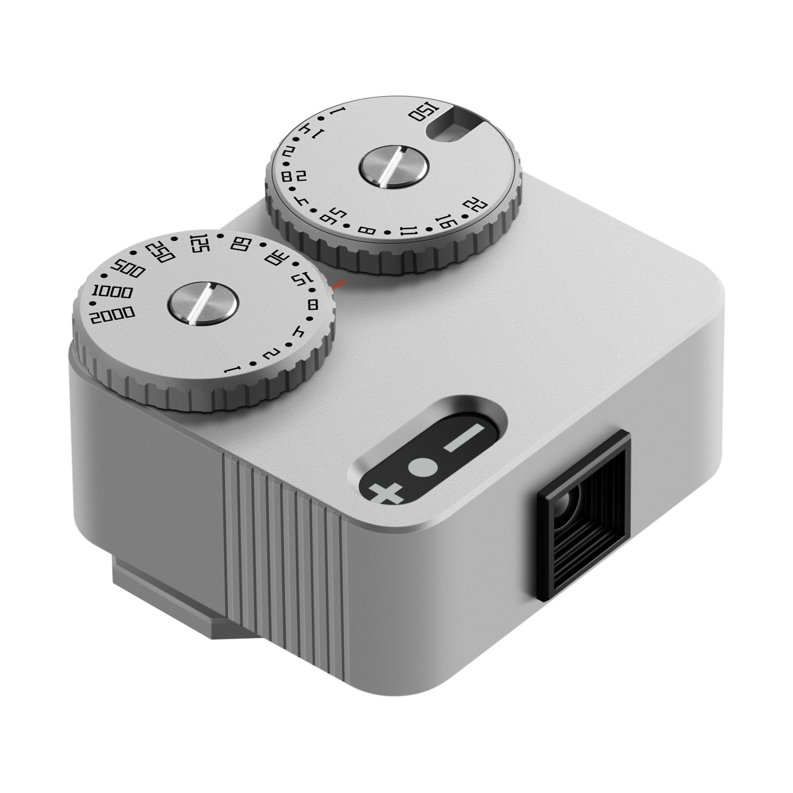 TTArtisan Light Meter II Generation Upgrade Two Dials Light Meter for Photography with Cold Shoe Mount Compatible with Various Cameras (Aluminium Silver)