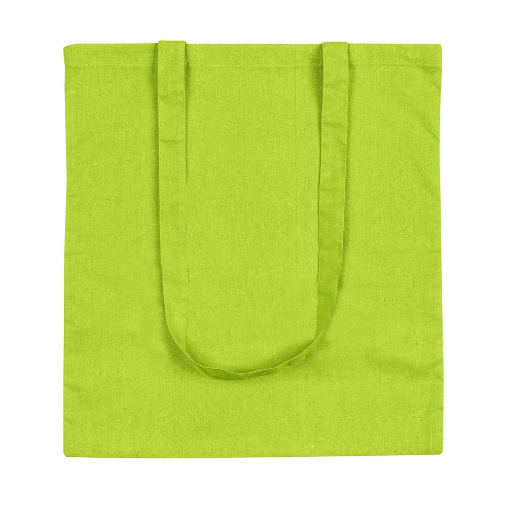 eBuyGB Pack of 10 Cotton Shopping Canvas and Beach Tote Bag 42 cm, Lime Green