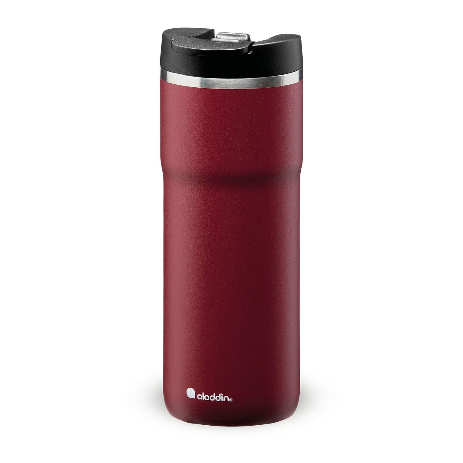 Aladdin Barista Java Thermavac Leak-Lock Stainless Steel Thermos Travel Mug for Hot Drinks 0.47L Burgundy Red – Keeps Hot for 4 Hours - BPA-Free Reusable Coffee Cups - Leakproof - Dishwasher Safe