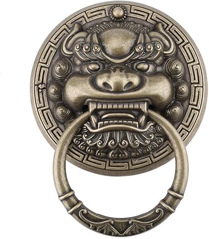 Klopfer Antiker Türklopfer Tierkopf Kupfergriff Hochleistungs-Massiv