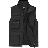MANLUODANNI Men's Casual Vest Fishing Safari Travel Outdoor Work Photo Vests with Multi Pockets