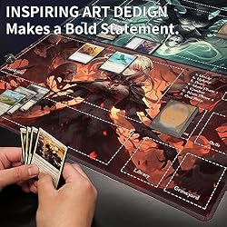 EDGFRTOIO Playmat with Zones for MTG Card Game