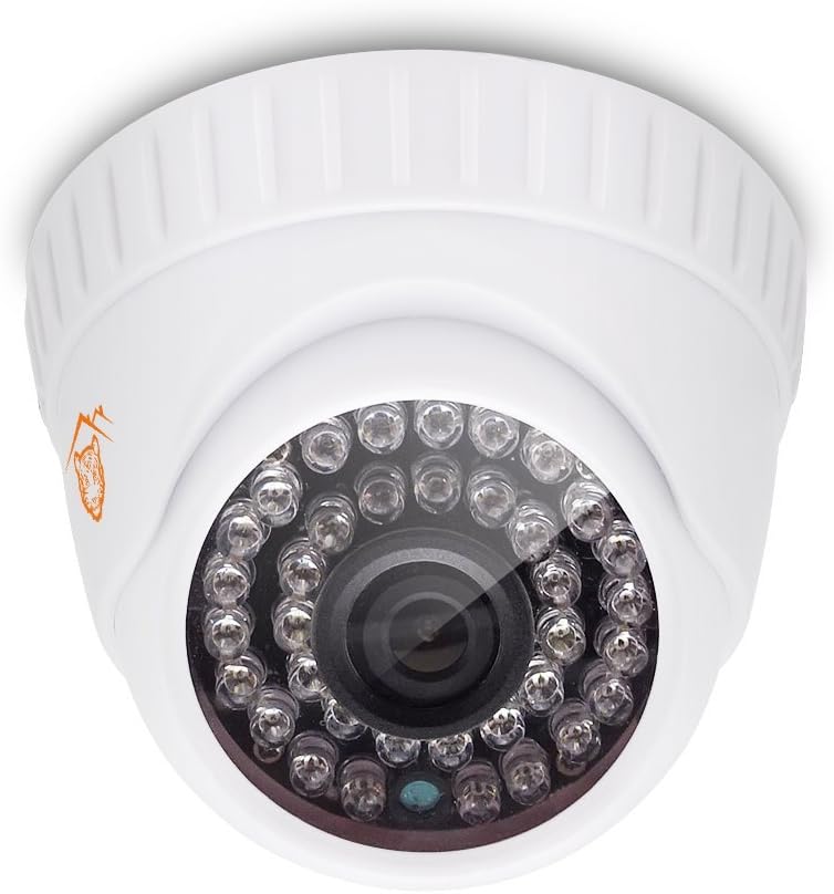 TIGERSECU AHD 960H Indoor Dome Security Camera with 65ft Night Vision, 1.3mp (White), Power supply and coaxial video cable are not included