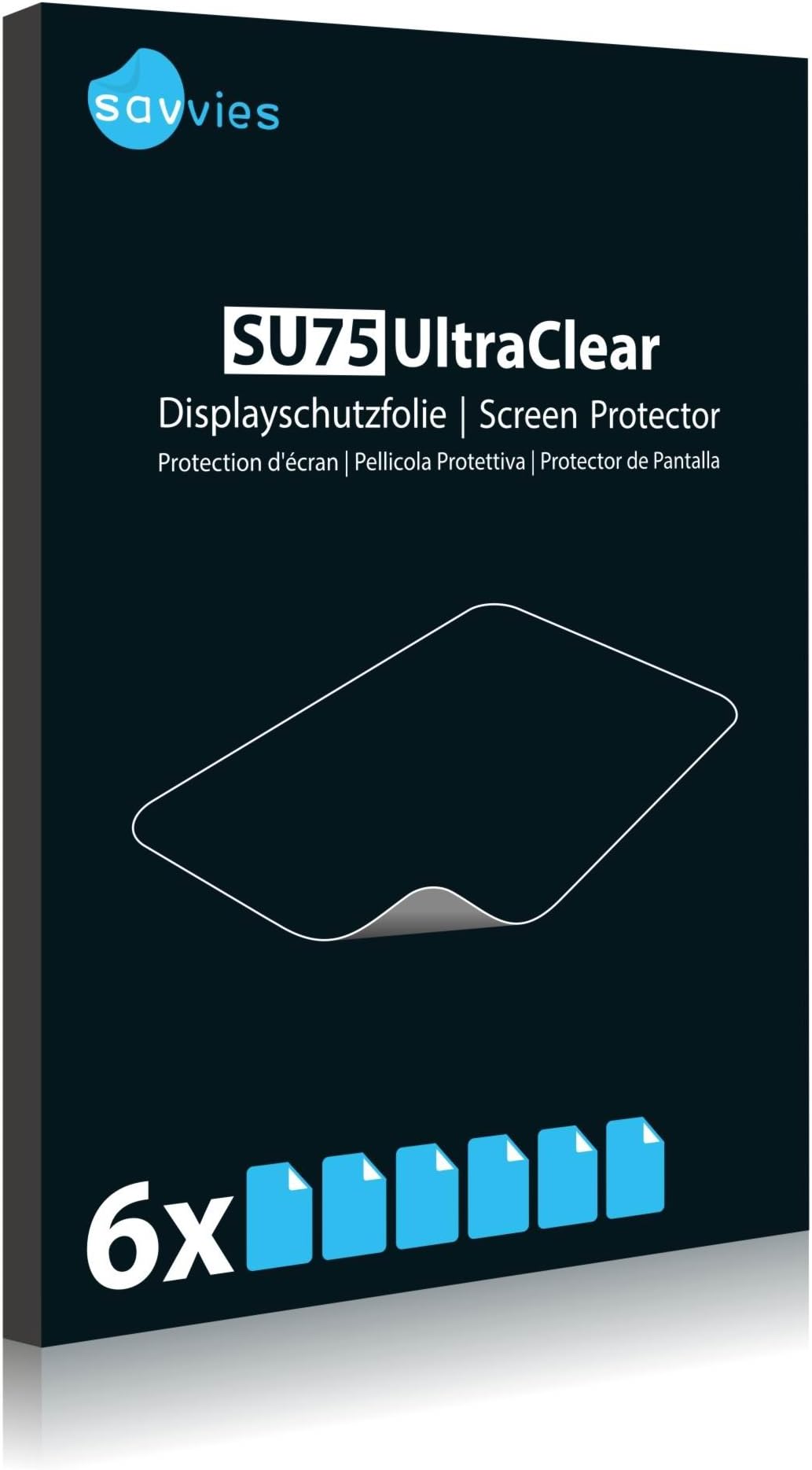 6X Savvies Ultra-Clear Screen Protector for Lenovo K8 Note, accurately Fitting - Simple Assembly - Residue-Free Removal