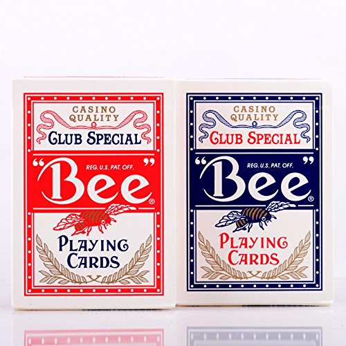 12 decks Bee Club Special Playing Cards Standard Index (6 red & 6 blue)