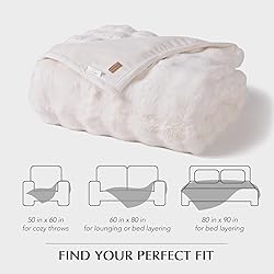 EverGrace Ultra Soft Luxury Fluffy Faux Rabbit Fur