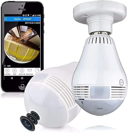 Lâmpada espiã câmera ip led wifi hd panorâmica 360º celular Lampada Espia Camera Ip Led Wifi Hd Panoramica 360º Celular Cameras E Monitores Casas Bahia 8540336