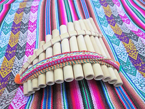 Artesanal small pan flaute 13 pipes from peru item in u…
