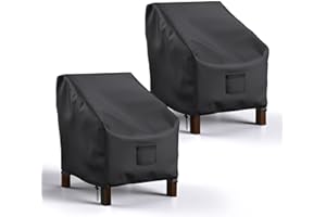 Patio Chair Covers Waterproof, Mrrihand Lounge Deep Seat Cover, Heavy Duty Outdoor Lawn Patio Furniture Covers (31" W x 38" D x 30" H - 2 Pack)