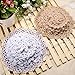 Surepromise 24pcs Vintage Lace Crochet Motifs Mini Doilies 5-19cm White Beige Decoration