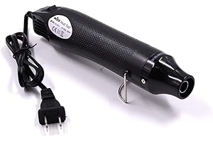 Heat Gun,mofa Hot Air Gun Tools Shrink Gun with Stand For DIY Embossing And Drying Paint Multi-Purpose Electric Heating Nozzle 300W 110V (Black,Black)