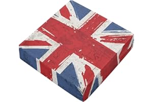 Eheartsgir Union Jack British Flag Outdoor Seat Cushions Cover for Patio Furniture Washable Scratches-Proof Replacement Chair Pads Cover with Zipper for Home Indoor Outdoor Decor