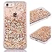iPhone 6 Case, iPhone 6S Case, Crazy Panda New Soft Bumper Case Luxury Bling Glitter Sparkle Case Infused with Diamond Shape Glitters and Shiny Quicksands for Iphone 6/Iphone 6S - Light Gold