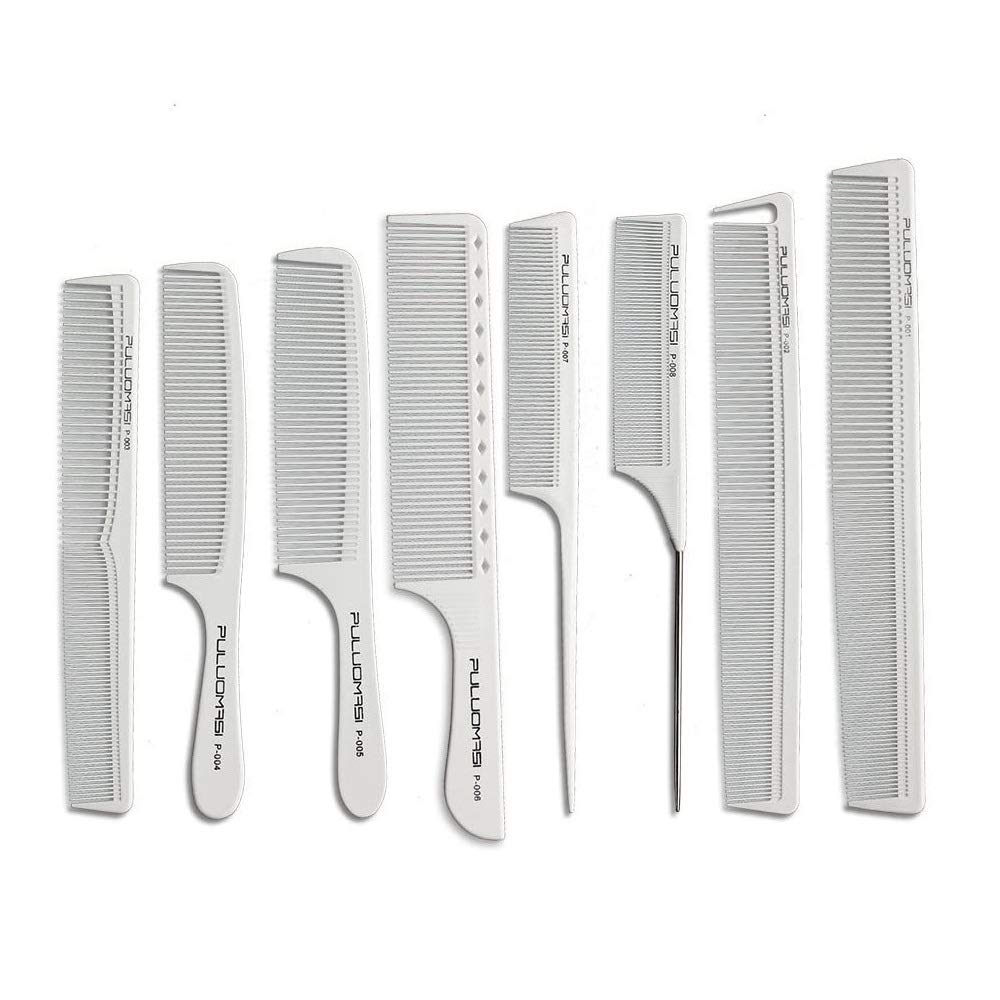 8 Pieces Hair Comb Set,AXEMOORE Heat-resistant Anti-static Comb,Professional Hairdressing Comb Set for All Hair Types — image 1