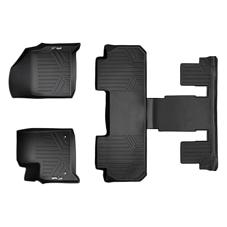 Smartliner Floor Mats 3 Row Liner Set Black For 2018 2019