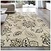 Superior Jacobean Collection Area Rug, 8mm Pile Height with Jute Backing,  Beautiful Floral Pattern, Fashionable and Affordable Woven Rugs, 8' x 10' Rug