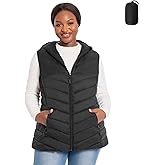 HHE Womens Plus Size Packable Puffer Vest 1X-6X Women's Hooded Lightweight Quilted Puffy Vest