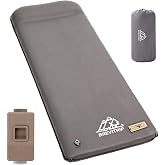 Self-Inflating Sleeping Pad for Camping ,3.5&rdquo;Thick Camping Mattress Gray | Elastic Sponge Camping Sleeping Pad,includes dual electric pumps,9.5 R-value insulation,ultra-quiet&amp;portable for tent camping