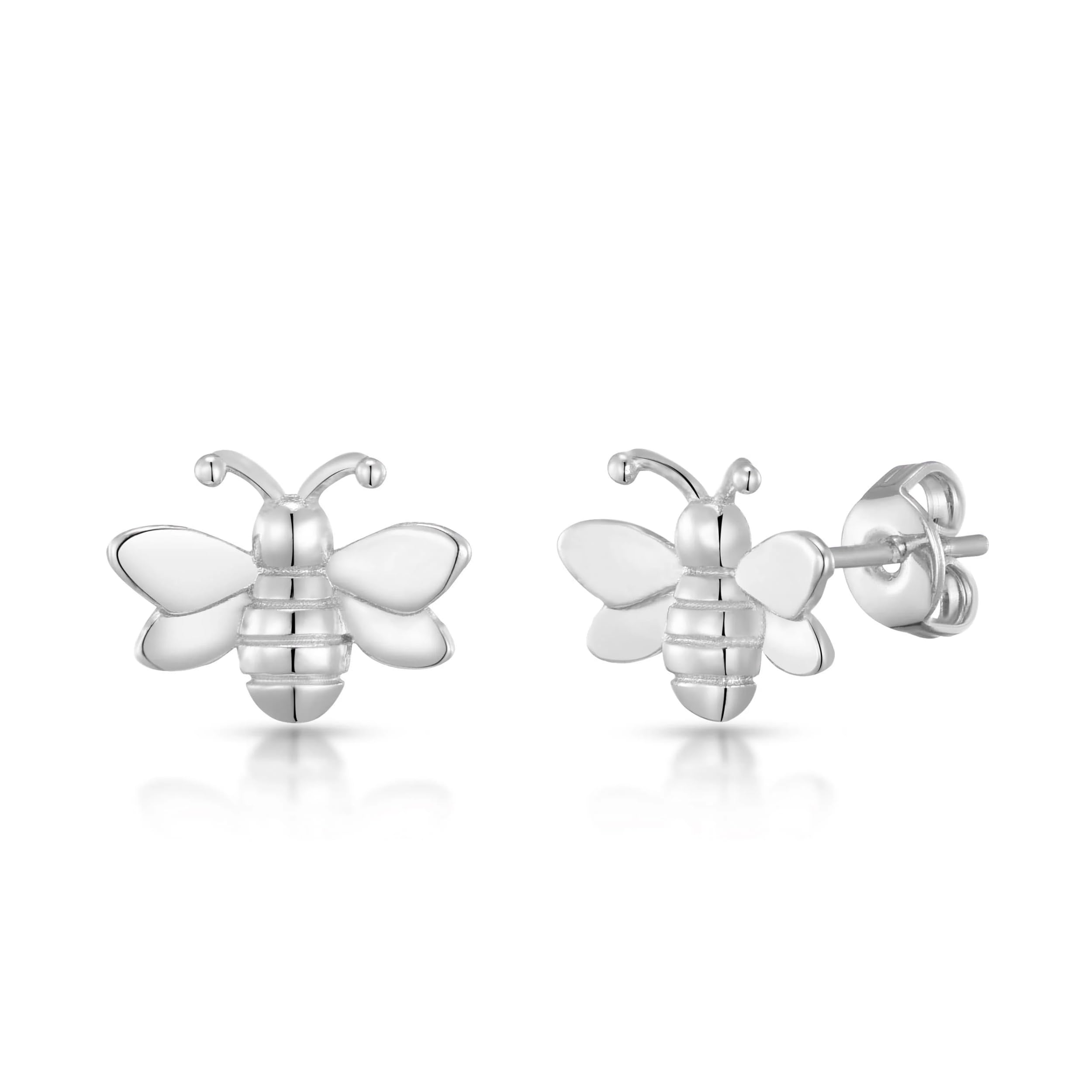Philip Jones Silver Plated Bumble Bee Earrings