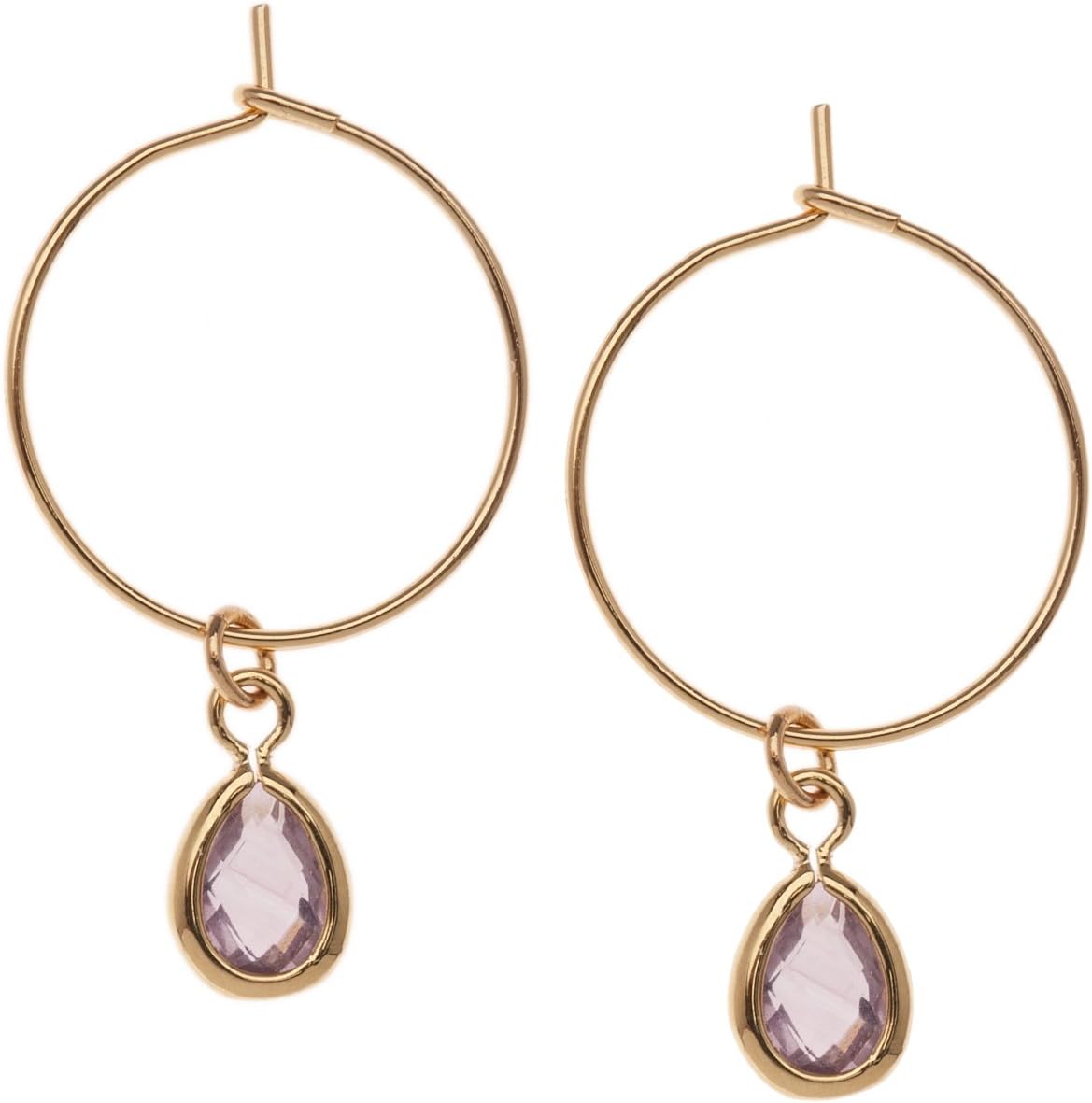 Orelia London Gold Teardrop Hoop Earrings