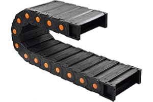 Qimoo 39.38 inch Plastic Drag Chain Cable Carrier, 1m Closed Type Wire Drag Chain Cable Carrier R250 45x150mm Cable Drag Chain for CNC Router Electronic Industrial Machine