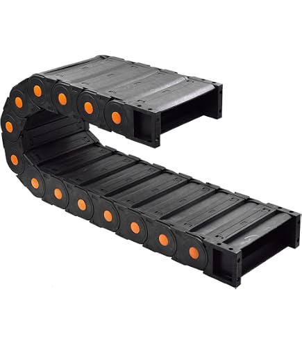MECCANIXITY R18 Cable Drag Chain – 8x8mm Non-Openable Nylon Wire Carrier, 1 Meter With End Connectors, For CNC Routers