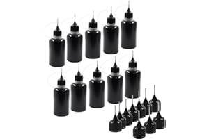 Bivethoi Precision Tip Applicator Bottle,30ml Glue Applicator Bottles, 10 PCS Plastic Needle Tip Squeeze Bottle for Quilling, DIY Paint, Acrylic Painting, Craft, Alcohol Ink and Multi-Purpose Use.