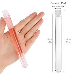SUPERLELE 48 Pack Plastic Test Tubes with