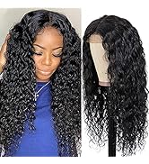 Water Wave Lace Front Wigs Human Hair 4x4 Lace Closure Human Hair Wigs for Black Women 150% Densi...