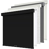 SUNOFF Cordless Blackout Roller Shades Blinds for Windows Free-Stop,Pull Down Room Darkening with Valance,Thermal Insulated Woven Fabric Window Door Blinds for Home,Office,Black 20" W x 72" H