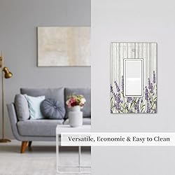 Rustic Wooden Plank Lavender 1 Gang Light Switch